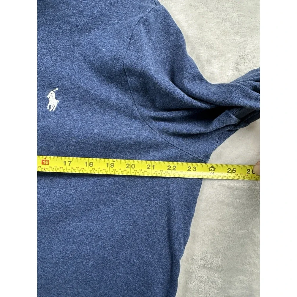 Polo Ralph Lauren Polo Shirt Men's L Blue Short Sleeve Custom Classic Fit Cotton